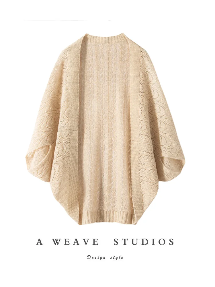 ADDONEE Women 100% Cashmere Shawl Hollow Thin Cape Spring Autumn New Style Soft Comfy Cashmere Knitwear Wraps Luxury Tops
ADDONEE Women 100% Cashmere Shawl Hollow Thin Cape Spring Autumn New Style Soft Comfy Cashmere Knitwear Wraps Luxury Tops