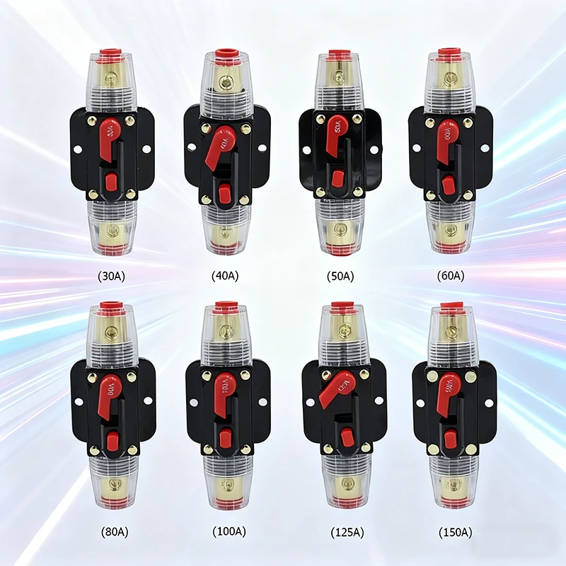 Car Audio System 20A - 150A Manual Reset Circuit Breaker Marine Resettable Circuit Breaker Reset Fuse 12V-24V Automotive Parts
Car Audio System 20A - 150A Manual Reset Circuit Breaker Marine Resettable Circuit Breaker Reset Fuse 12V-24V Automotive Parts
