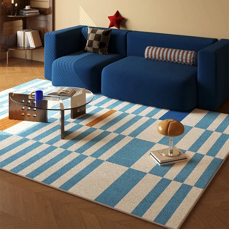 Ковер для гостиной, нескользящий, водонепроницаемый, грязеотталкивающий, минималистичный, сине-белый полосатый коврик, большой, для домашнего декора
Ковер для гостиной, нескользящий, водонепроницаемый, грязеотталкивающий, минималистичный, сине-белый полосатый коврик, большой, для домашнего декора