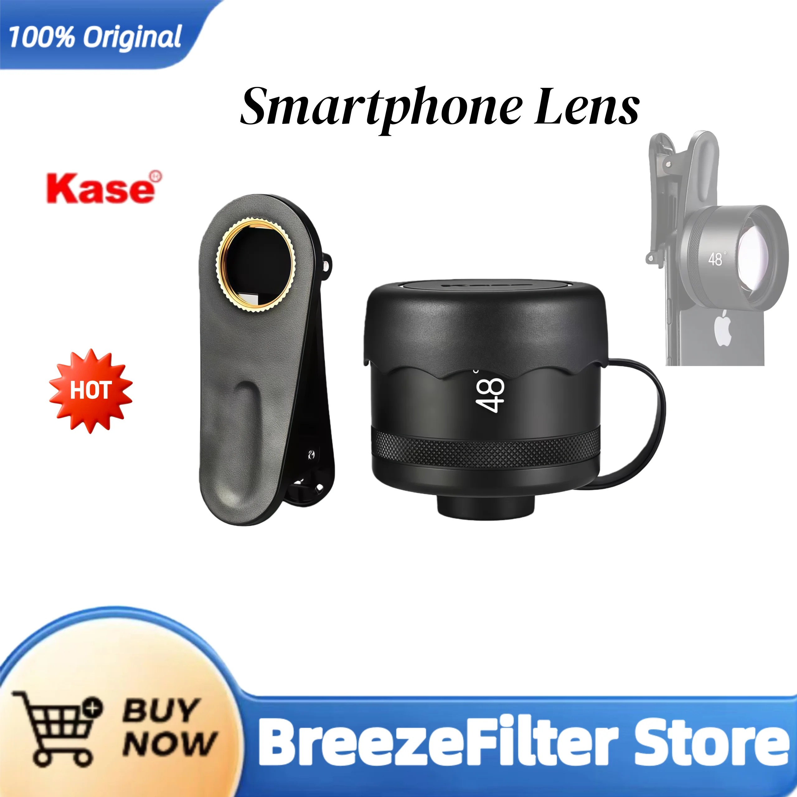 Kase 3X Phone Telephoto Lens III for iPhone 15 14 13 12 11 8 7 X XR Samsung Android,17mm Thread Mount Metal Body
Kase 3X Phone Telephoto Lens III for iPhone 15 14 13 12 11 8 7 X XR Samsung Android,17mm Thread Mount Metal Body