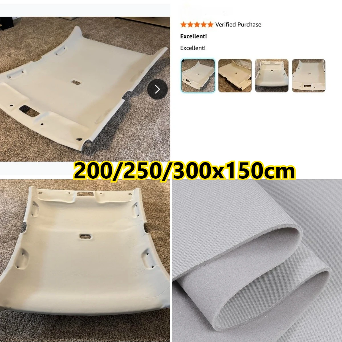 200/300x150cm Headliner Roof Upholstery Fabric Car Interior Trim with Foam Backed for Automotive Repair Sky Ceiling Auto Fabrics
200/300x150cm Headliner Roof Upholstery Fabric Car Interior Trim with Foam Backed for Automotive Repair Sky Ceiling Auto Fabrics