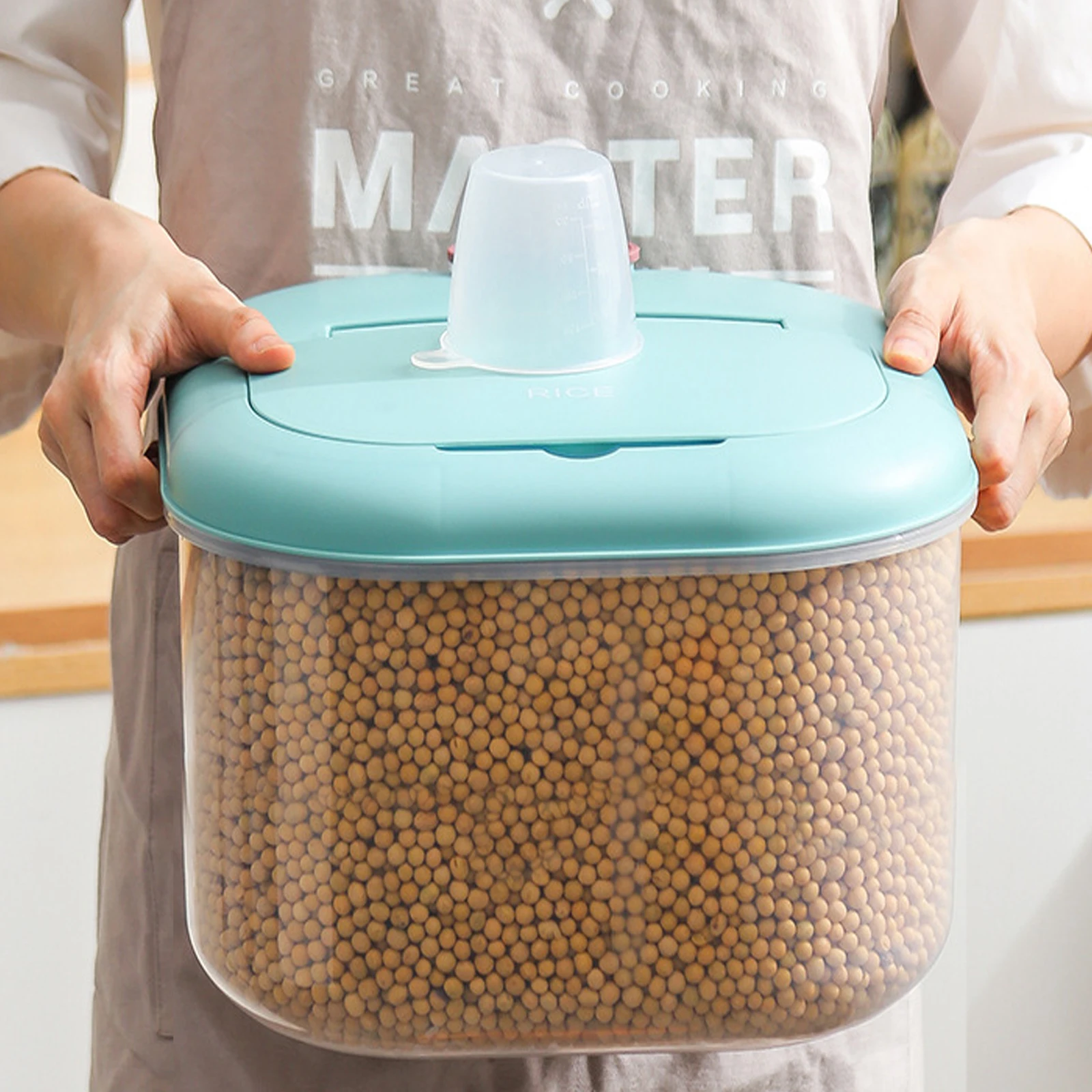 Rice Storage Container Insect-Proof Moisture-Proof Sealed Bucket for Rice Flour Cereals Beans Kitchen Food Grain Dispenser
Rice Storage Container Insect-Proof Moisture-Proof Sealed Bucket for Rice Flour Cereals Beans Kitchen Food Grain Dispenser