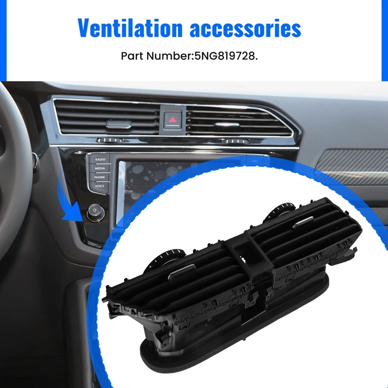 5NG819728 Car Front Dashboard Center AC Air Vent Outlet For VW Tiguan MK2 2017-2025
5NG819728 Car Front Dashboard Center AC Air Vent Outlet For VW Tiguan MK2 2017-2025