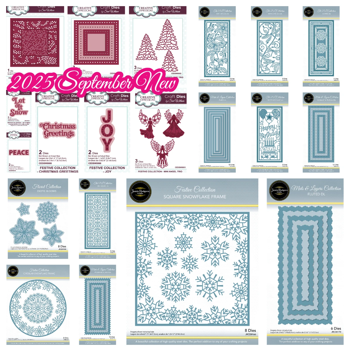 2025 New Creative Expressions Dies Butterflies Postage Dash Dl Snowflake Frame Die Set DIY Scrapbooking Card Handmade Embossing
2025 New Creative Expressions Dies Butterflies Postage Dash Dl Snowflake Frame Die Set DIY Scrapbooking Card Handmade Embossing