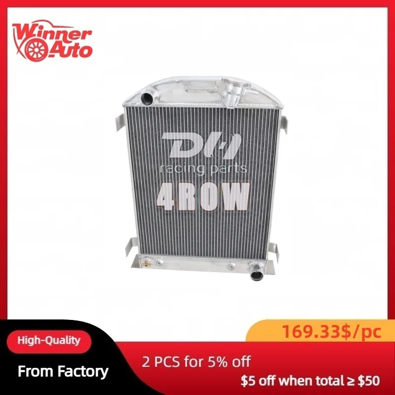 4Row Aluminum DH Racing Radiator For 1930-1938 Ford Model Series 2.2L 3.3L L4 V8
4Row Aluminum DH Racing Radiator For 1930-1938 Ford Model Series 2.2L 3.3L L4 V8