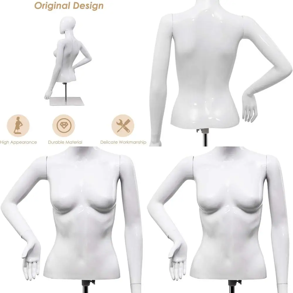 Женский манекен с регулируемой высотой, съемными руками и металлической подставкой, ярко-белый дисплей в форме платья
Женский манекен с регулируемой высотой, съемными руками и металлической подставкой, ярко-белый дисплей в форме платья