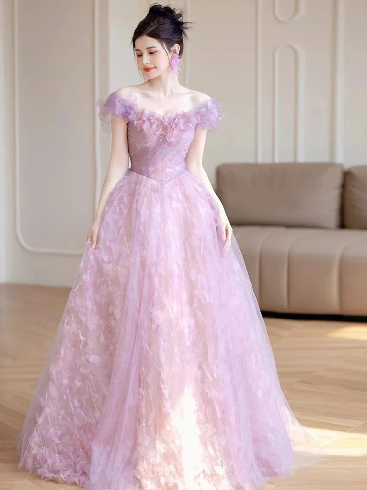 Pink Purple Evening Gown Women's New 2026 High-End Sensation Banquet Host Art Exam Performance Solo Concert Dress Dress
Pink Purple Evening Gown Women's New 2026 High-End Sensation Banquet Host Art Exam Performance Solo Concert Dress Dress