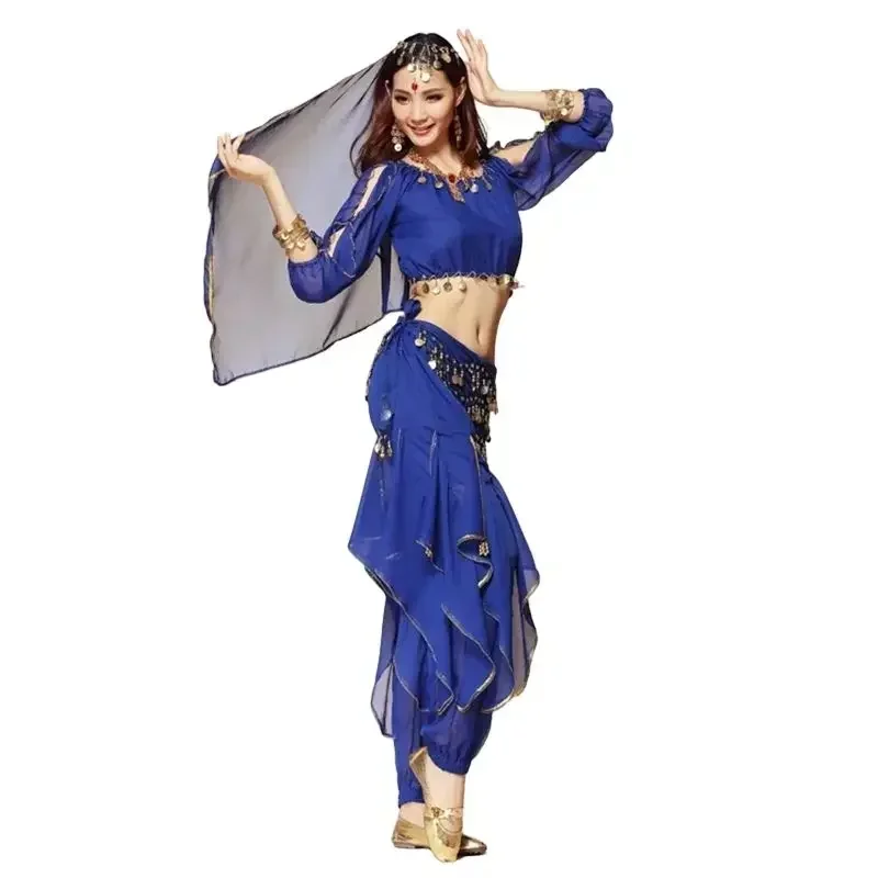 New Style Belly Dance Clothes Costume Belly Dance Set Indian Dance Wear 4pcs M/L long sleeve&Pant&Belt&Headband,8 colors
New Style Belly Dance Clothes Costume Belly Dance Set Indian Dance Wear 4pcs M/L long sleeve&Pant&Belt&Headband,8 colors