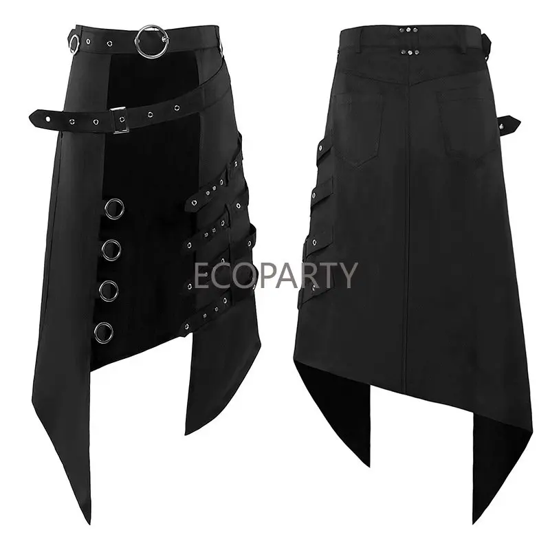 New Women Punk Half Skirt Belt Rings Gothic Rivet Costume Medieval Hippie Steampunk Kilt Metal Chian Vintage Stylish Clothing
New Women Punk Half Skirt Belt Rings Gothic Rivet Costume Medieval Hippie Steampunk Kilt Metal Chian Vintage Stylish Clothing