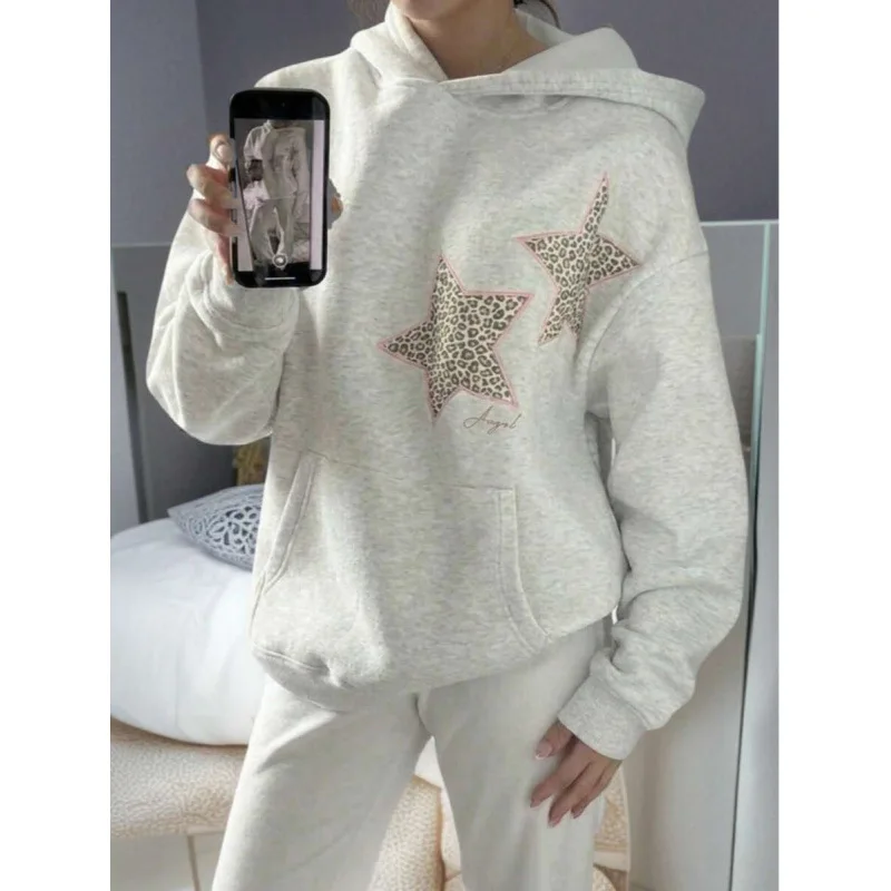 Leopard Print Hoodie Women's Printed Sweatshirt Cross-Border Fashion Spring 2026 Casual Comfortable Soft Material
Leopard Print Hoodie Women's Printed Sweatshirt Cross-Border Fashion Spring 2026 Casual Comfortable Soft Material