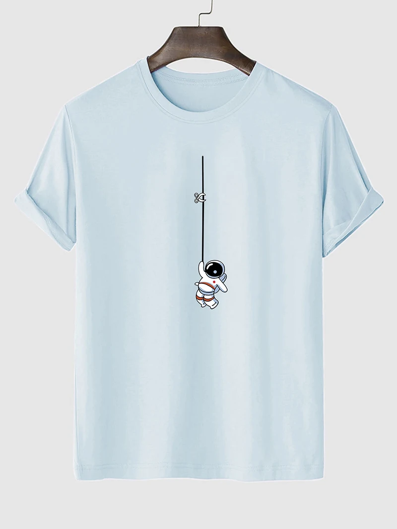 ZAFUL Cotton T-shirts for Men Astronaut Graphic Print Short Sleeve Tees Summer O-Neck Streetwear T-shirt Unisex Essential Tops
ZAFUL Cotton T-shirts for Men Astronaut Graphic Print Short Sleeve Tees Summer O-Neck Streetwear T-shirt Unisex Essential Tops