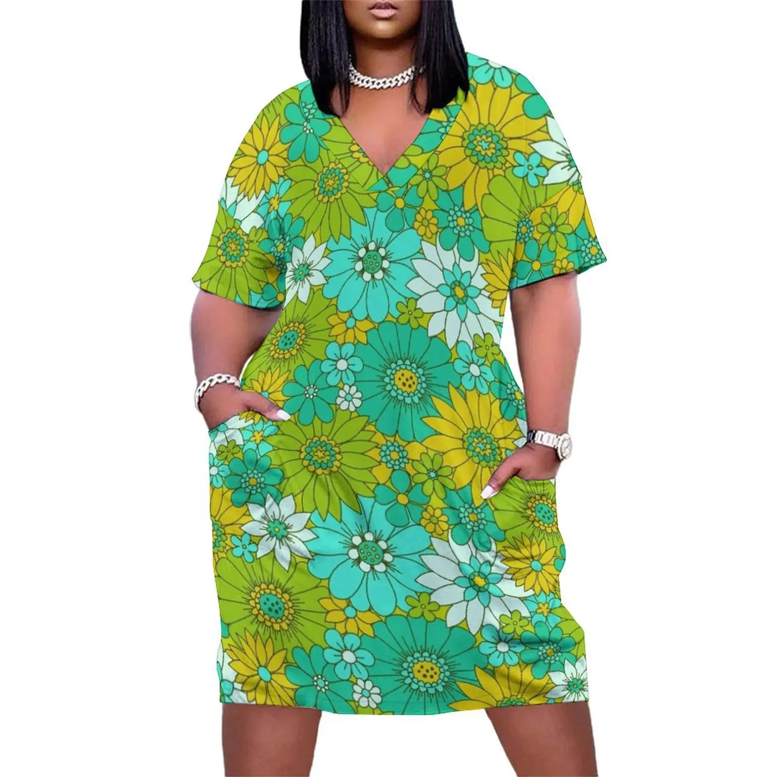 Retro Daisy Floral - Lime Loose Pocket Dress elegant dress Clothing summer clothes loose summer dress
Retro Daisy Floral - Lime Loose Pocket Dress elegant dress Clothing summer clothes loose summer dress