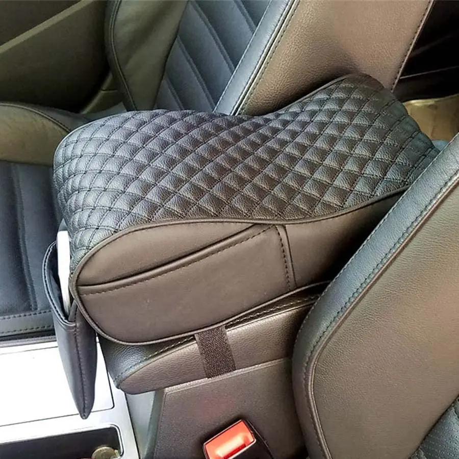 Black PU Leather Car Armrest Cushion Pad Center Console Box Top Cover Pouch Bag 
Black PU Leather Car Armrest Cushion Pad Center Console Box Top Cover Pouch Bag