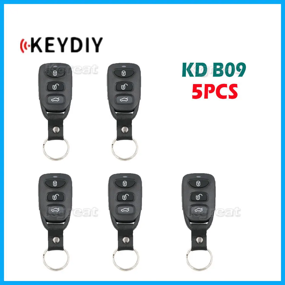 5PCS KEYDIY KD B09 Universal Remote Car Key 3 4 Buttons for Hyundai Style B09-3 B09-3+1 Car Key for KD900 KD900+URG200 KD-X2
5PCS KEYDIY KD B09 Universal Remote Car Key 3 4 Buttons for Hyundai Style B09-3 B09-3+1 Car Key for KD900 KD900+URG200 KD-X2
