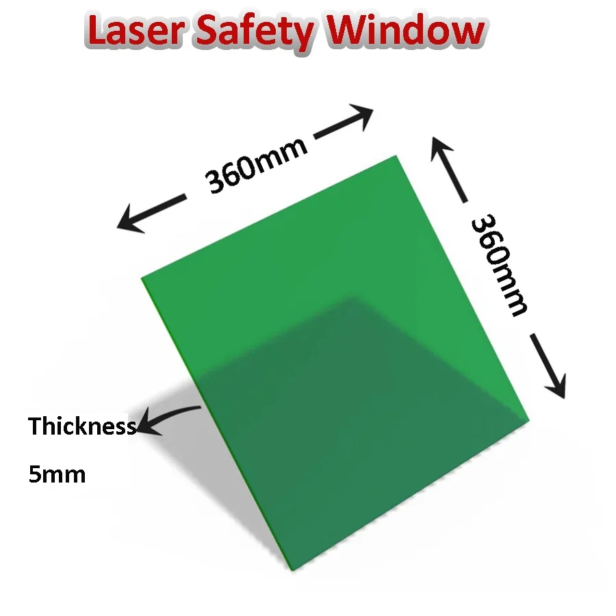 Laser Safety Windows Protective Sheet OD5 532nm 980nm 1064nm 1070nm 1080nm Laser Protection Plate Shield with size 360x360x5mm
Laser Safety Windows Protective Sheet OD5 532nm 980nm 1064nm 1070nm 1080nm Laser Protection Plate Shield with size 360x360x5mm