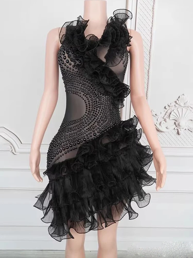 High Quality Hot Stamping And Sexy Perspective Lotus Leaf Edge Mesh Irregular Skirt 2025 New Fashion Custom Women'S Clothing
High Quality Hot Stamping And Sexy Perspective Lotus Leaf Edge Mesh Irregular Skirt 2025 New Fashion Custom Women'S Clothing