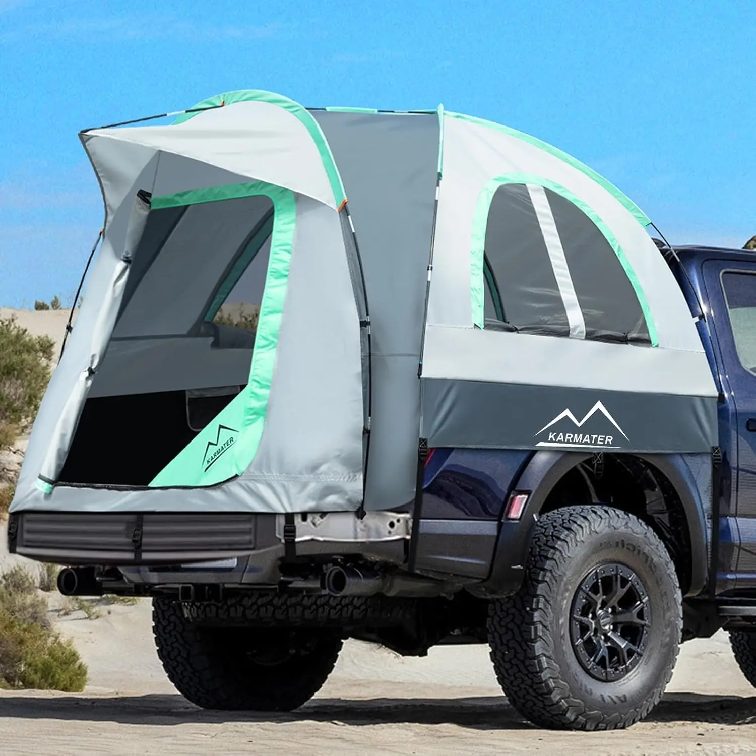 Waterproof Truck Tent for Camping, 5.5-6 Ft Bed, 2-Person Double Layer Design with Windows and Sunshade Awning
Waterproof Truck Tent for Camping, 5.5-6 Ft Bed, 2-Person Double Layer Design with Windows and Sunshade Awning