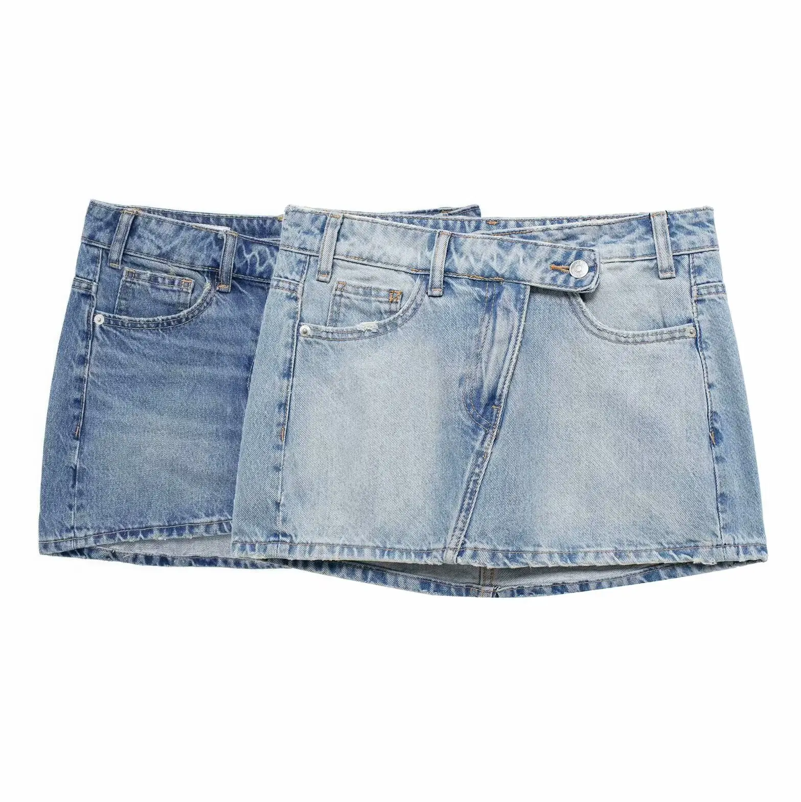 Wansici Spring New 1975 series denim mini skirt dress fashion wrinkle waist slim elegant dress
Wansici Spring New 1975 series denim mini skirt dress fashion wrinkle waist slim elegant dress