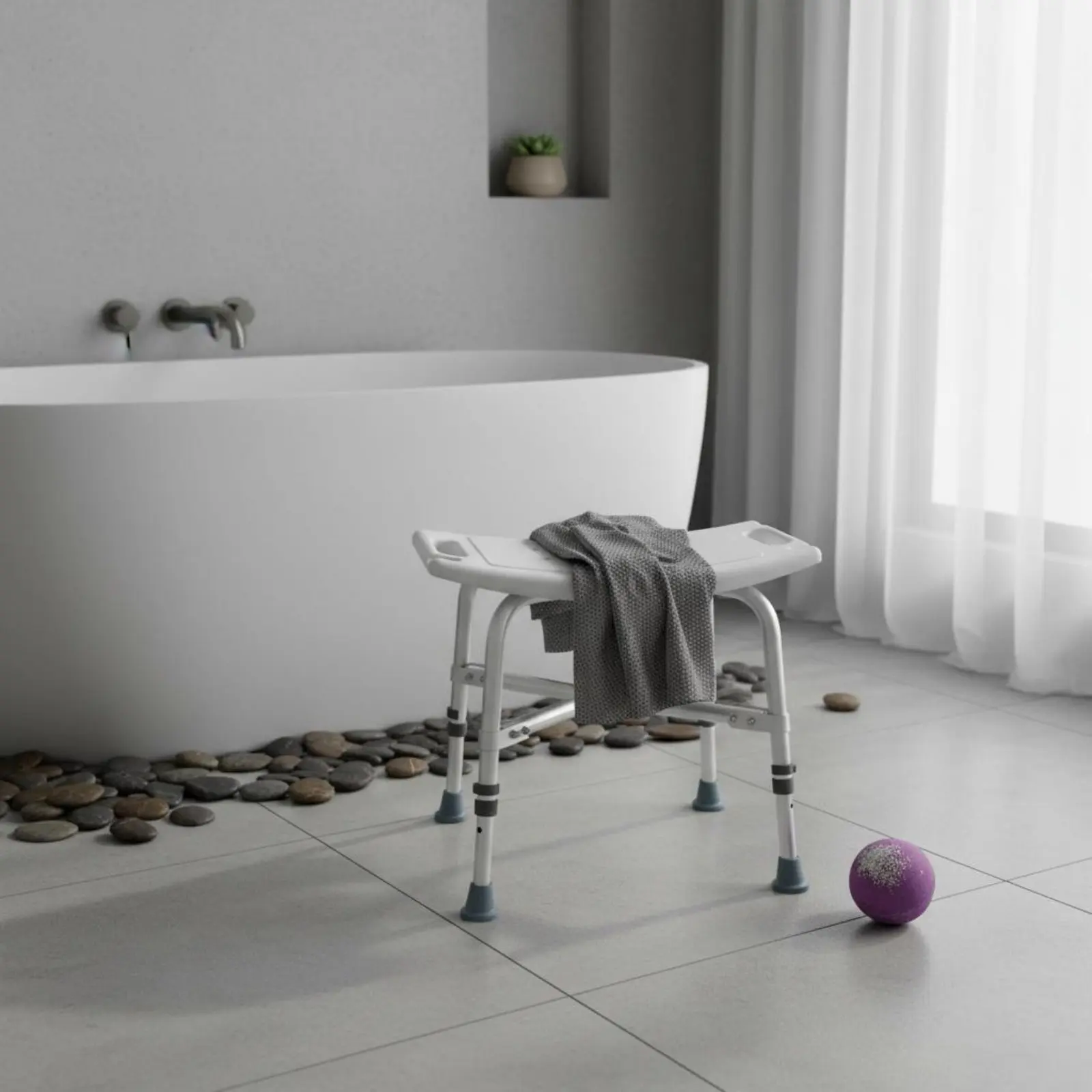 Elderly Shower Safety Seat Aluminum Alloy Frame Non-Slip Bath Bench Medical Bath Seat Lightweight Adjustable Shower Chair
Elderly Shower Safety Seat Aluminum Alloy Frame Non-Slip Bath Bench Medical Bath Seat Lightweight Adjustable Shower Chair