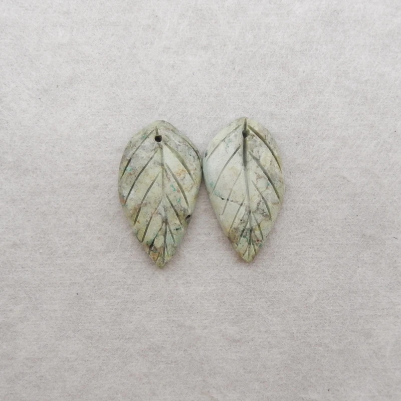 Women's Natural Stone Chrysocolla Handmade Leaf Earrings Fashion Jewelry DIY Making Accessories 29x16x5mm 5.2g
Women's Natural Stone Chrysocolla Handmade Leaf Earrings Fashion Jewelry DIY Making Accessories 29x16x5mm 5.2g