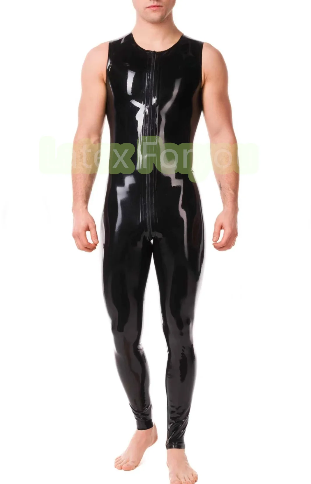 Handmade 100% Natural Latex Man's Catsuit Sexy Rubber Sleeveless Jumpsuit With Front to Crotch Zipper Latex Male Bodysuit
Handmade 100% Natural Latex Man's Catsuit Sexy Rubber Sleeveless Jumpsuit With Front to Crotch Zipper Latex Male Bodysuit