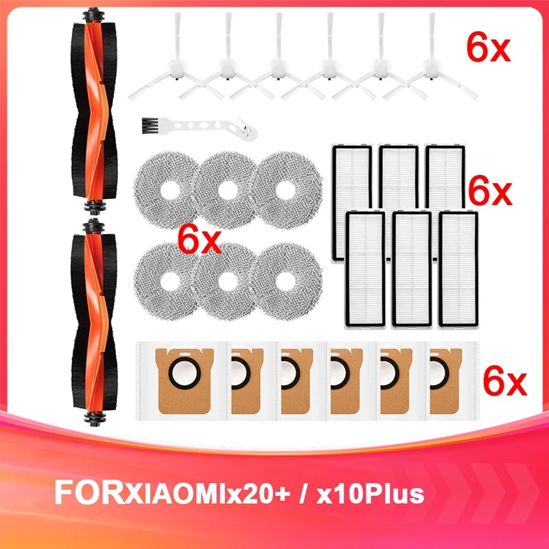 AA81-Accessory Set For Xiaomi X20+ /X10+ Robot Vacuum Cleaner, Replacement Main Brush Mop Pad Dust Bags Side Brush Filters
AA81-Accessory Set For Xiaomi X20+ /X10+ Robot Vacuum Cleaner, Replacement Main Brush Mop Pad Dust Bags Side Brush Filters