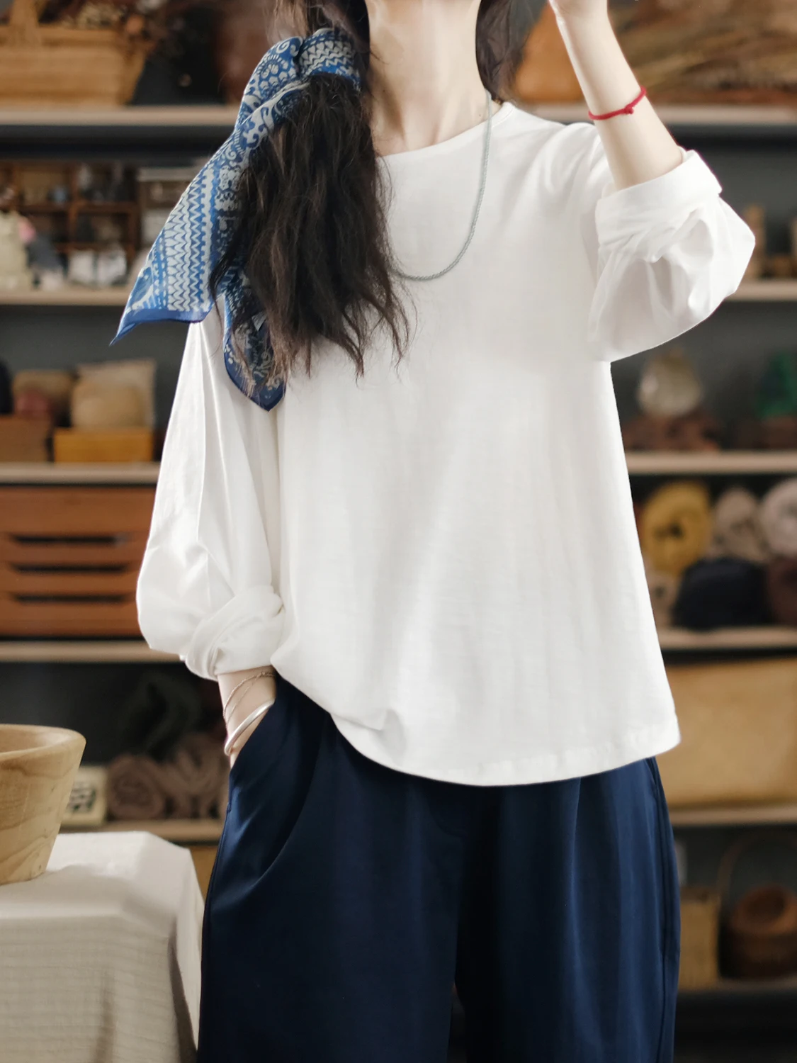 LRCP Two-Persons Quiet Sprint Bamboo Cotton round Ne Loose T-irt Artistic Commute Sle Long Sve Regular Fit Women's Top
LRCP Two-Persons Quiet Sprint Bamboo Cotton round Ne Loose T-irt Artistic Commute Sle Long Sve Regular Fit Women's Top