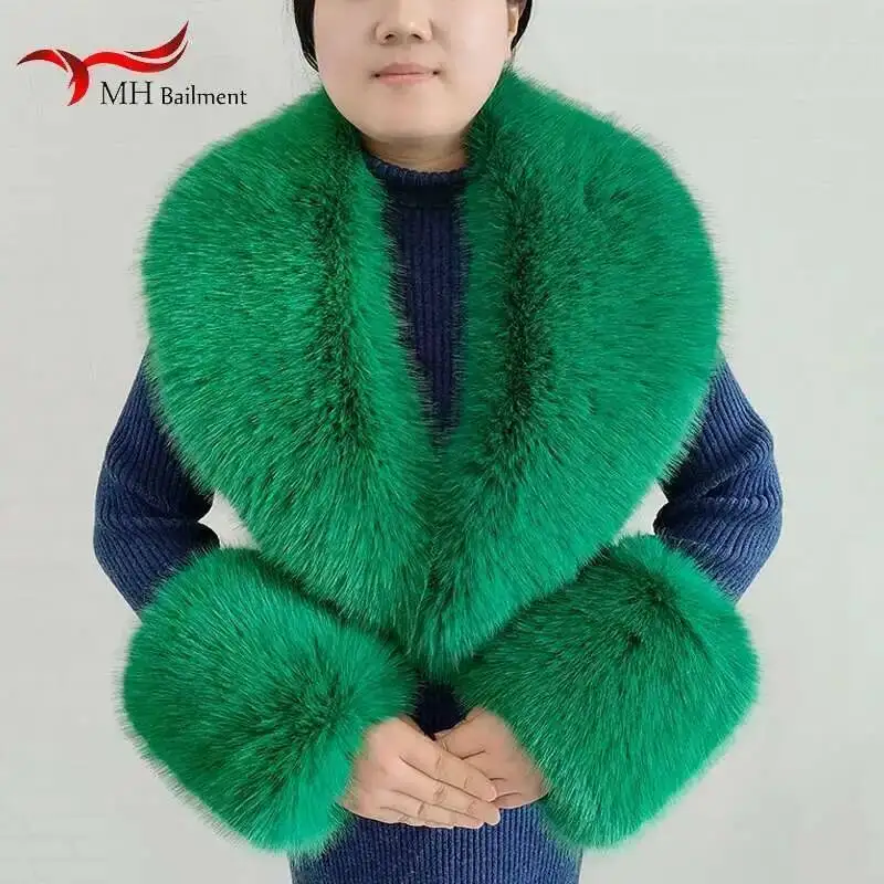 Female Faux Fur Shawl Winter Warm Fashion Luxury Men Coat Fur Collar And Cuff Set Natural Neck Warmer Wrap Scarves For Ladies
Female Faux Fur Shawl Winter Warm Fashion Luxury Men Coat Fur Collar And Cuff Set Natural Neck Warmer Wrap Scarves For Ladies