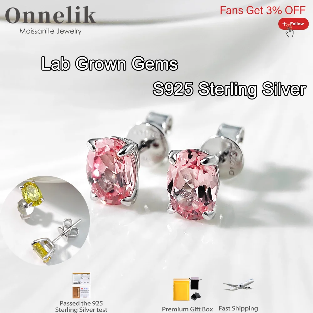 Onnelik 1/2ct Real Lab Grown Canary Yello/Papalacha Oval Earrings S925 Sterling Silver for Women Wedding Party Gift Fine Jewelry
Onnelik 1/2ct Real Lab Grown Canary Yello/Papalacha Oval Earrings S925 Sterling Silver for Women Wedding Party Gift Fine Jewelry