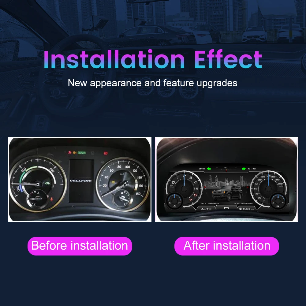 12.3" LCD Car Digital Dashboard Cluster For Toyota Alphard 2015-2018 Virtual Instrument Panel Speedometer Cockpit Meter Upgrade
12.3" LCD Car Digital Dashboard Cluster For Toyota Alphard 2015-2018 Virtual Instrument Panel Speedometer Cockpit Meter Upgrade