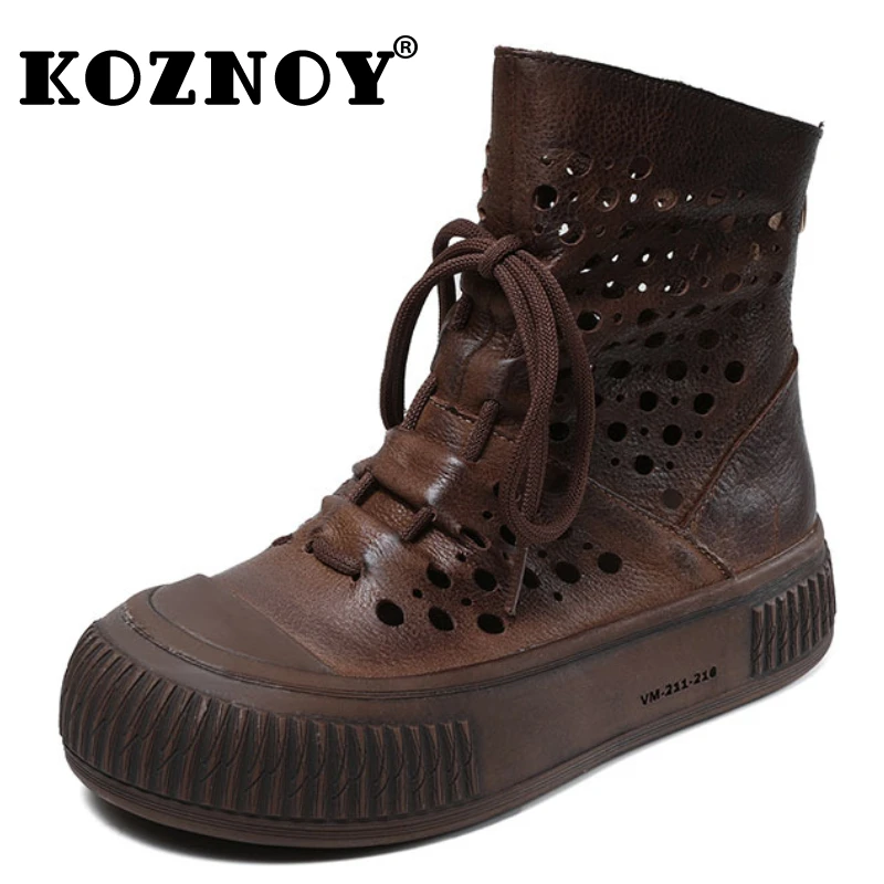 Koznoy 3.5cm Genuine Leather Hollow Chimney Moccasins Ankle Booties Motorcycle Natural Boots Fashion Summer Women Sandals Shoes
Koznoy 3.5cm Genuine Leather Hollow Chimney Moccasins Ankle Booties Motorcycle Natural Boots Fashion Summer Women Sandals Shoes