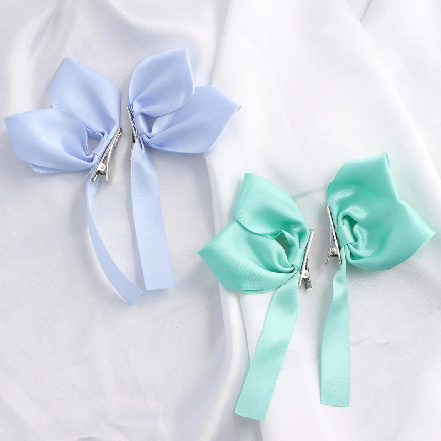 1Pair Cute Ribbon Hair Bows Clips Cute Sweet Blue Girls Bangs Hair Pin Elegant Headwear Girls Women Hair Accessories
1Pair Cute Ribbon Hair Bows Clips Cute Sweet Blue Girls Bangs Hair Pin Elegant Headwear Girls Women Hair Accessories