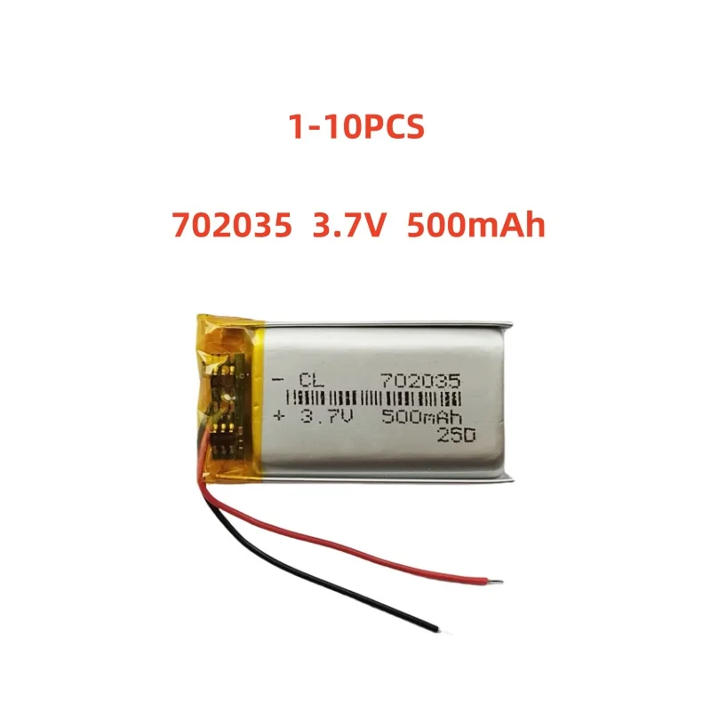 702035 3.7V 500mAh Small Size Lipo Rechargeable Battery Lithium Polymer For MP3 Bluetooth MID headset headphone video pen
702035 3.7V 500mAh Small Size Lipo Rechargeable Battery Lithium Polymer For MP3 Bluetooth MID headset headphone video pen