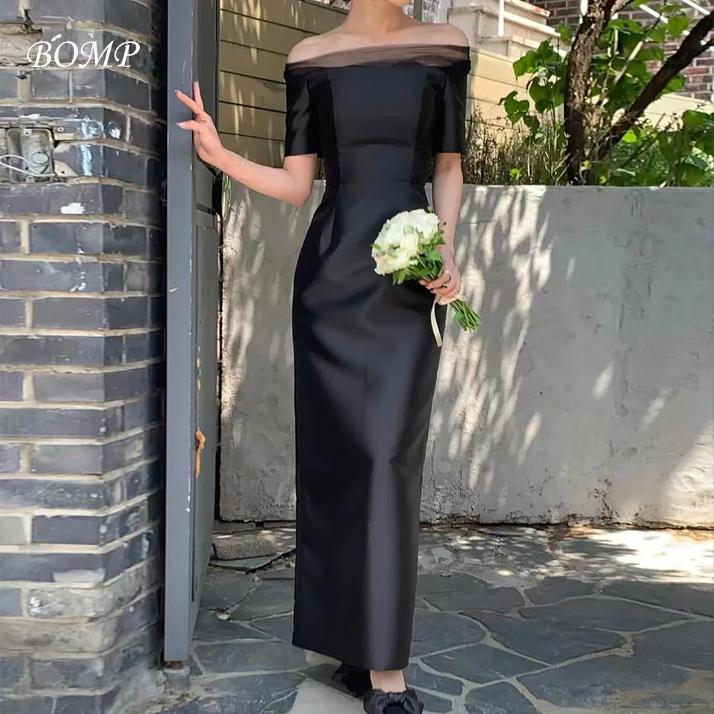 BOMP Modern Black Wedding Party Dress Off Shoulder Straight Satin Evening Dresses Korea Photo Shoot Bridal Gown Customized 2026
BOMP Modern Black Wedding Party Dress Off Shoulder Straight Satin Evening Dresses Korea Photo Shoot Bridal Gown Customized 2026