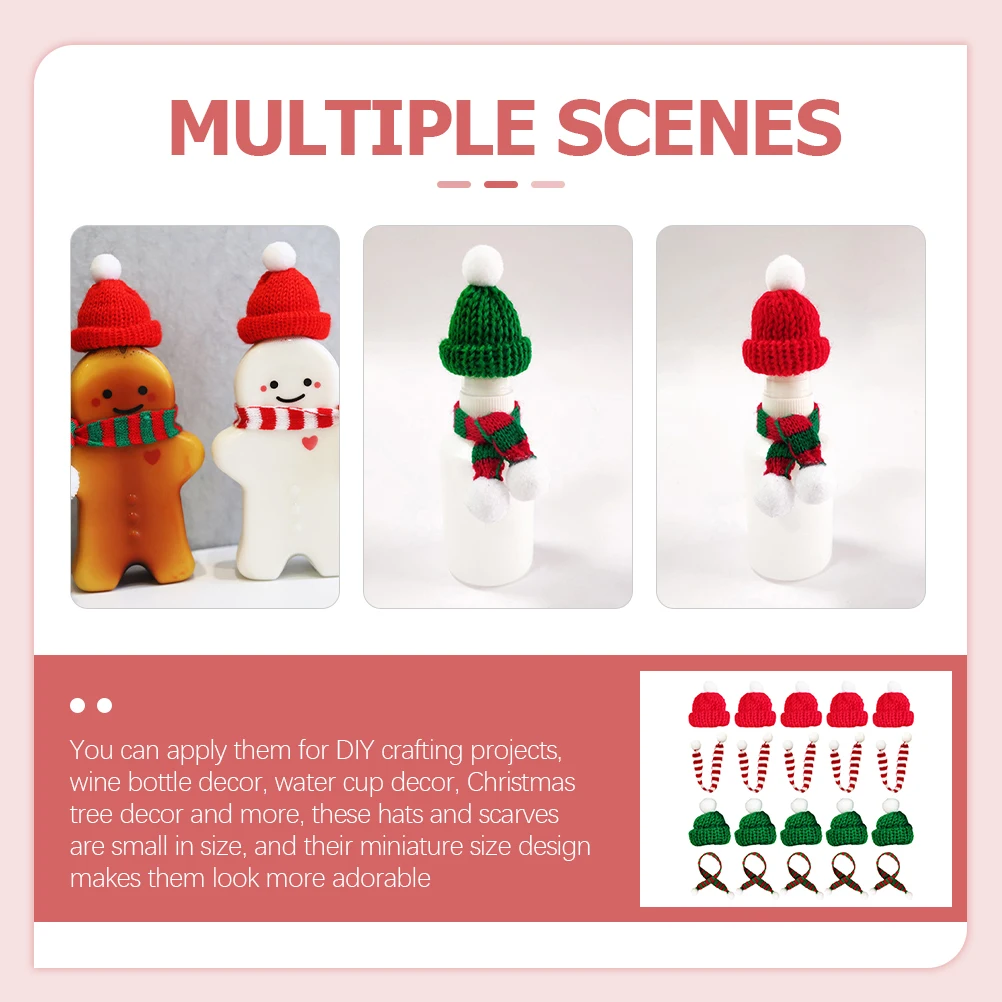 20Pcs Christmas Mini Hat and Scarf Set Creative Wine Bottle Decoration Snowman Hat Supplies
20Pcs Christmas Mini Hat and Scarf Set Creative Wine Bottle Decoration Snowman Hat Supplies