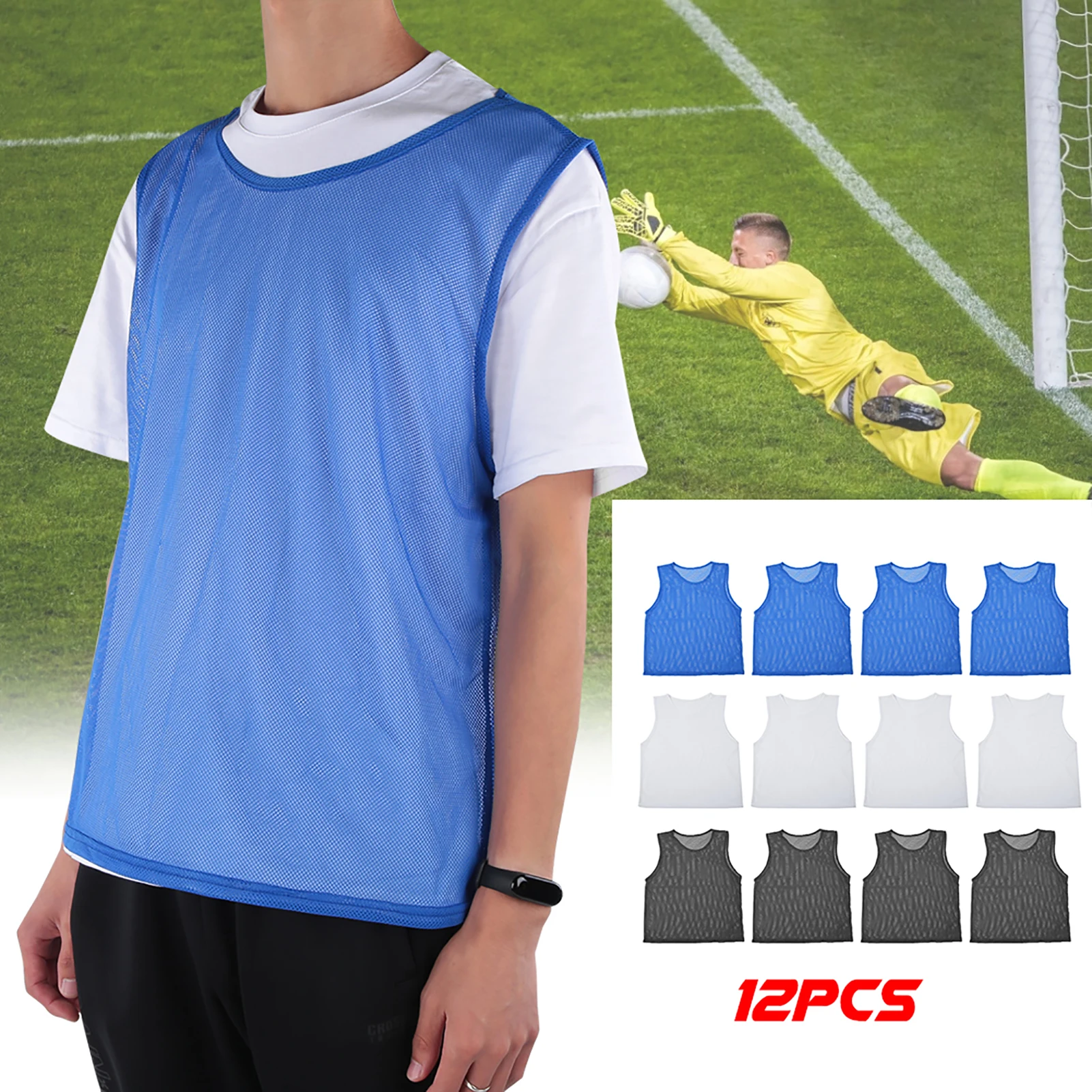 12pcs Outdoor Sports Vests Scrimmage Soccer Football Training Breathable Adults Jersey Football Player Training Vest
12pcs Outdoor Sports Vests Scrimmage Soccer Football Training Breathable Adults Jersey Football Player Training Vest
