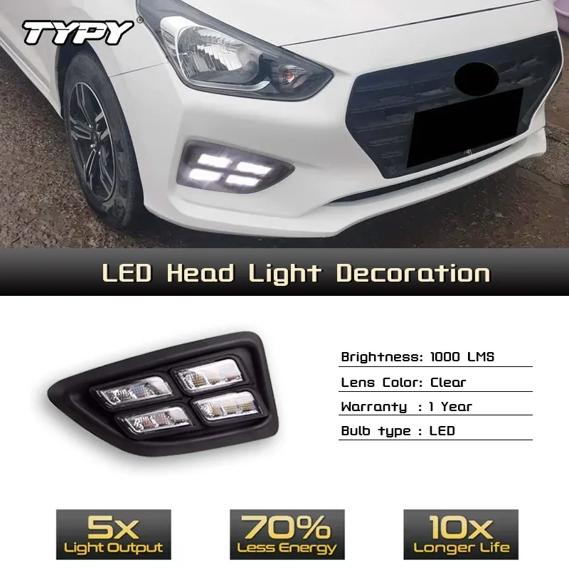 TYPY Car LED Fog Lamp For Hyundai Accent VERNA 2017 2018 Car LED Daytime Running Light Dynamic Turn Signal Auto Accessories
TYPY Car LED Fog Lamp For Hyundai Accent VERNA 2017 2018 Car LED Daytime Running Light Dynamic Turn Signal Auto Accessories