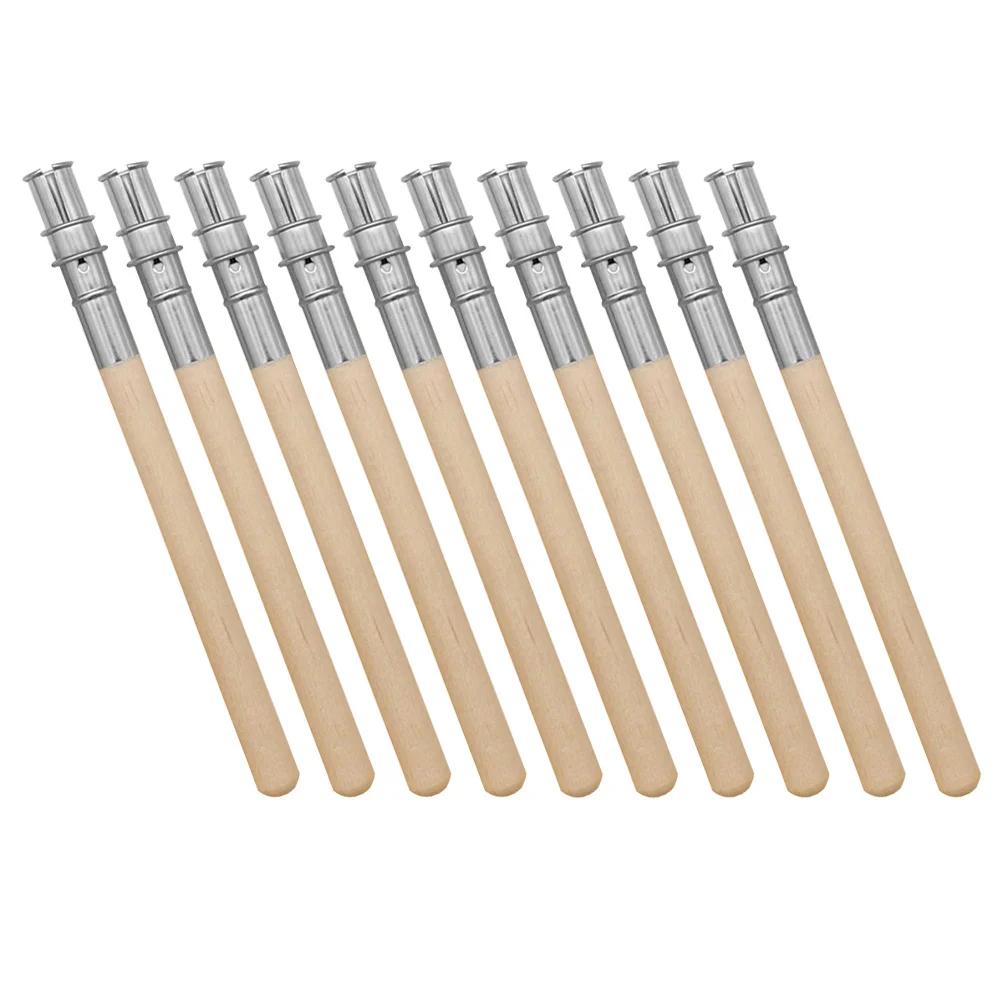 10Pcs Eyebrow Pencil Extender Stainless Steel Wood Material Extension Holder Lengthen Tool for Short Pencils Compact Portable
10Pcs Eyebrow Pencil Extender Stainless Steel Wood Material Extension Holder Lengthen Tool for Short Pencils Compact Portable