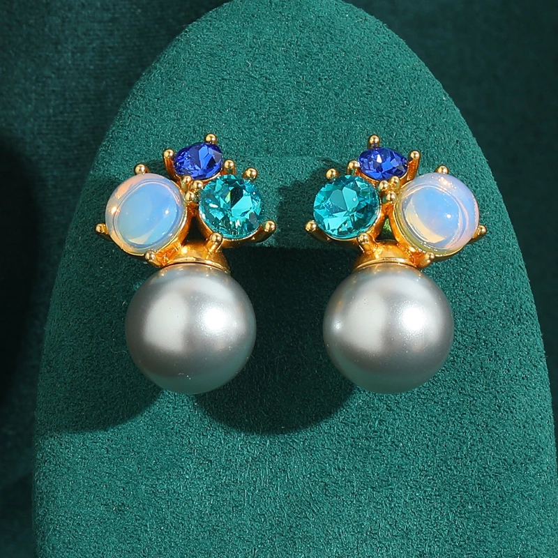 Grey Pearl Earrings Woman Antique Jewelry Blue Crystal Vintage Gold Color Opal Real Luxury Wedding Christmas Dress New 2025
Grey Pearl Earrings Woman Antique Jewelry Blue Crystal Vintage Gold Color Opal Real Luxury Wedding Christmas Dress New 2025