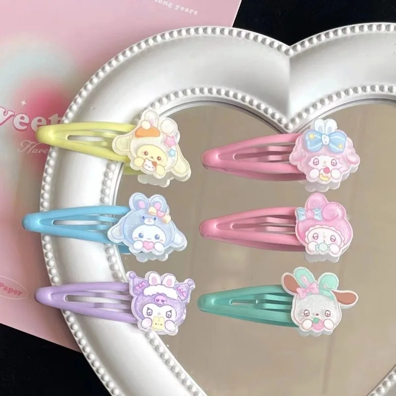 Kawaii My Melody Kuromi Hello Kitty Sanrio Cute BB Clip Children Bang Clip Cartoon Hair Accessories Birthday Present for Girls
Kawaii My Melody Kuromi Hello Kitty Sanrio Cute BB Clip Children Bang Clip Cartoon Hair Accessories Birthday Present for Girls