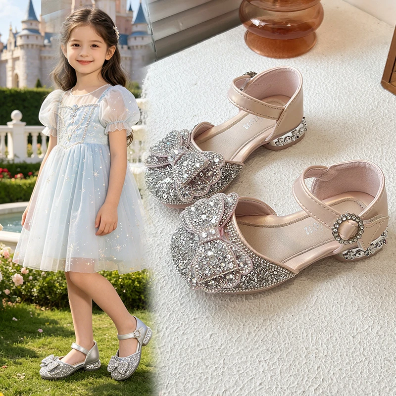 Sparkly Sequins Leather Shoes for Little Girls 2026 New Summer Kids Strappy Sandals Soft Sole Trendy Princess School Dance Flats
Sparkly Sequins Leather Shoes for Little Girls 2026 New Summer Kids Strappy Sandals Soft Sole Trendy Princess School Dance Flats