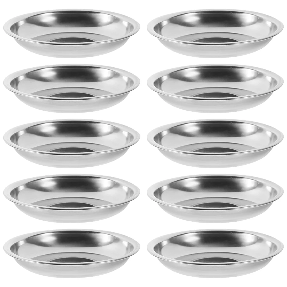 10 Pcs Small Plate Round Sauce Dish Stainless Steel Dipping Plates Silver Soy Metal Gear
10 Pcs Small Plate Round Sauce Dish Stainless Steel Dipping Plates Silver Soy Metal Gear