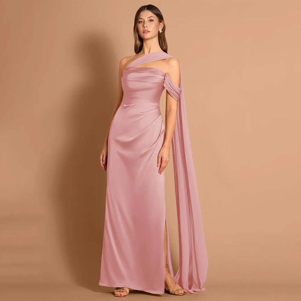 One Shoulder Evening Dresses Pleated Column Women's Formal Evening Gowns Elegant Sleeveless Prom Dress Celebrity Party Vestidos
One Shoulder Evening Dresses Pleated Column Women's Formal Evening Gowns Elegant Sleeveless Prom Dress Celebrity Party Vestidos