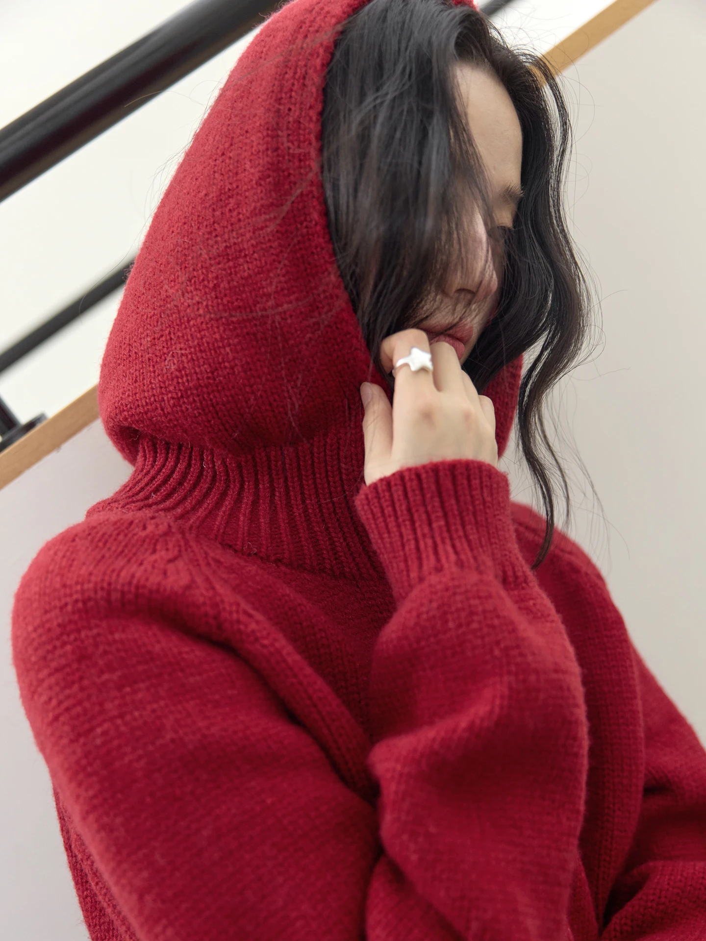 Cherry Red Festive Sweater Coat for Women Winter Warmth Highlighting Casual Knitted Long Sve Hooded Outerwear
Cherry Red Festive Sweater Coat for Women Winter Warmth Highlighting Casual Knitted Long Sve Hooded Outerwear