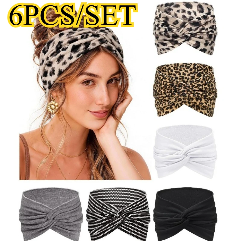 6 Pack Extra Wide Headbands,Non Slip Soft Bandana Head Bands, Boho Elastic Twist Cross Hair Bands Moisture-Wicking Sweat Bands
6 Pack Extra Wide Headbands,Non Slip Soft Bandana Head Bands, Boho Elastic Twist Cross Hair Bands Moisture-Wicking Sweat Bands