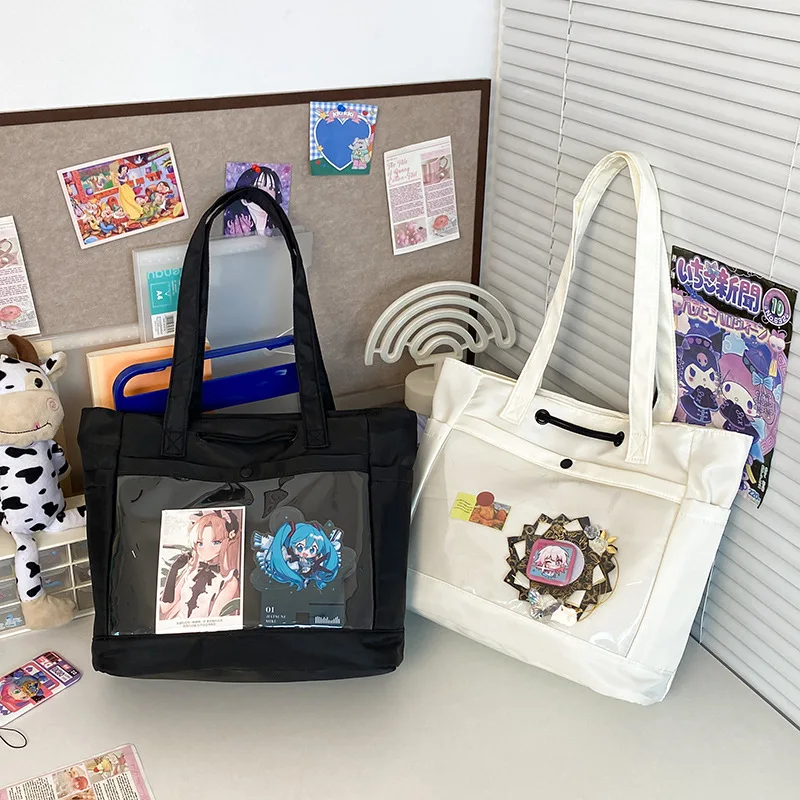 Japanese Simple Canvas Totes for Women Autumn All Match Transparent Shoulder Bag High-capacity Solid Display Underarm Bag
Japanese Simple Canvas Totes for Women Autumn All Match Transparent Shoulder Bag High-capacity Solid Display Underarm Bag
