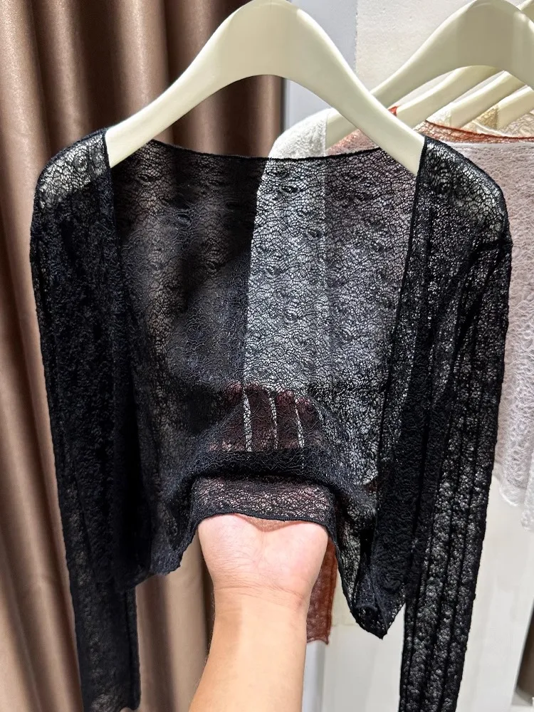 Women's Long Sleeve Open Cardigan Summer Outerwear Thin Lace Hollow Small Shawl with Halter Skirt Thin Veil Cover up
Women's Long Sleeve Open Cardigan Summer Outerwear Thin Lace Hollow Small Shawl with Halter Skirt Thin Veil Cover up