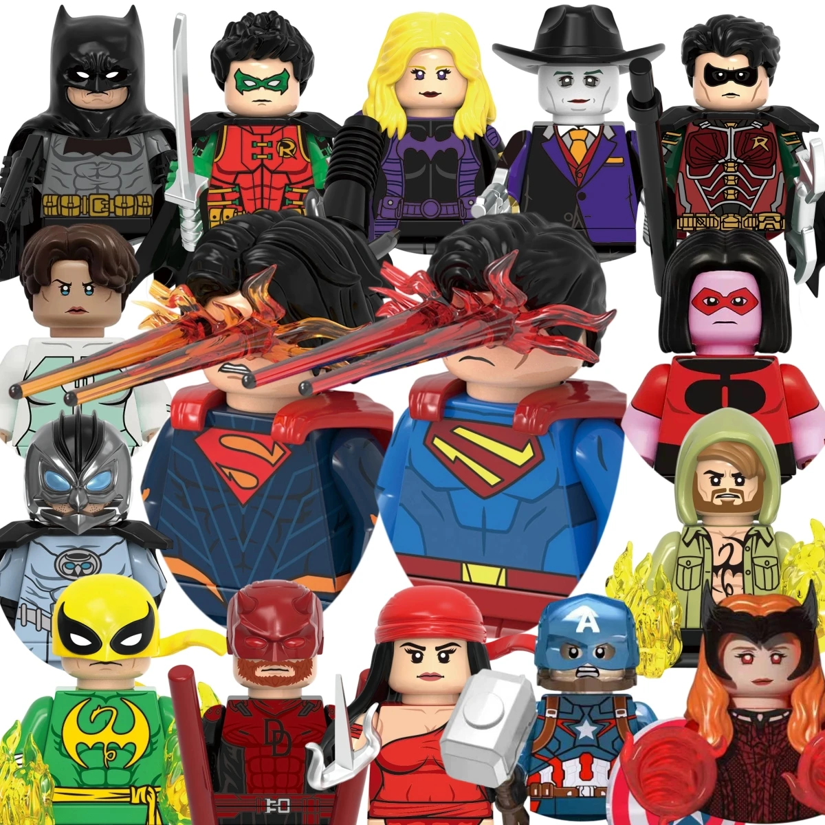 Marvel Superhero building block DC Jerome Valeska Tyler Superman Venom Thor Mini assembly brick toys party gifts
Marvel Superhero building block DC Jerome Valeska Tyler Superman Venom Thor Mini assembly brick toys party gifts
