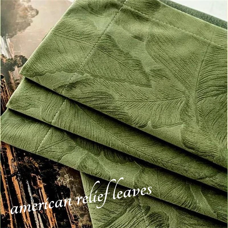 American Embossed Leaf Velvet Curtains Green Blackout Curtains Custom Size Luxury White Tulle Modern Thick Elegant Fabric Door
American Embossed Leaf Velvet Curtains Green Blackout Curtains Custom Size Luxury White Tulle Modern Thick Elegant Fabric Door