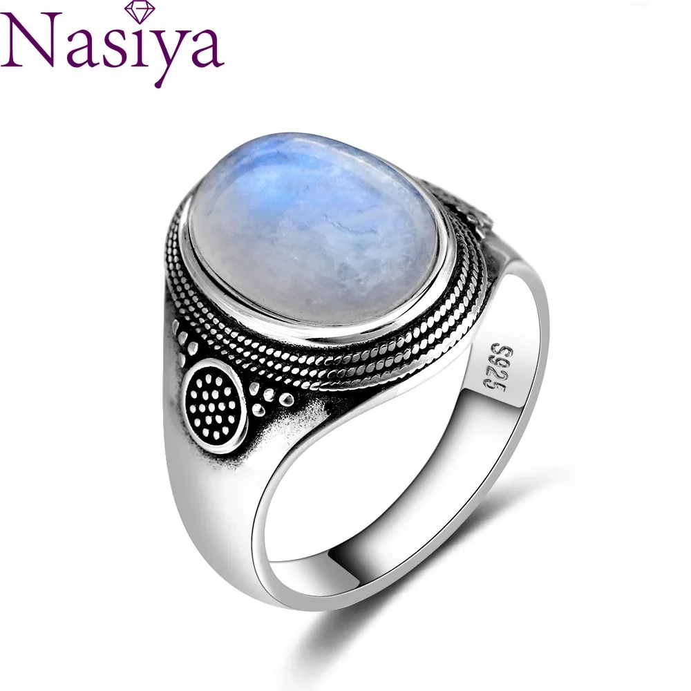 Natural Moonstone Ring Lady S925 Sterling Silver Jewelry Retro Party Ring 10x14MM Large Ellipse Gem Gift Wholesale
Natural Moonstone Ring Lady S925 Sterling Silver Jewelry Retro Party Ring 10x14MM Large Ellipse Gem Gift Wholesale